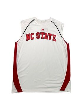 Vintage 90s Made in USA  ADIDAS NC STATE WOLFPACK Embroidered Jersey